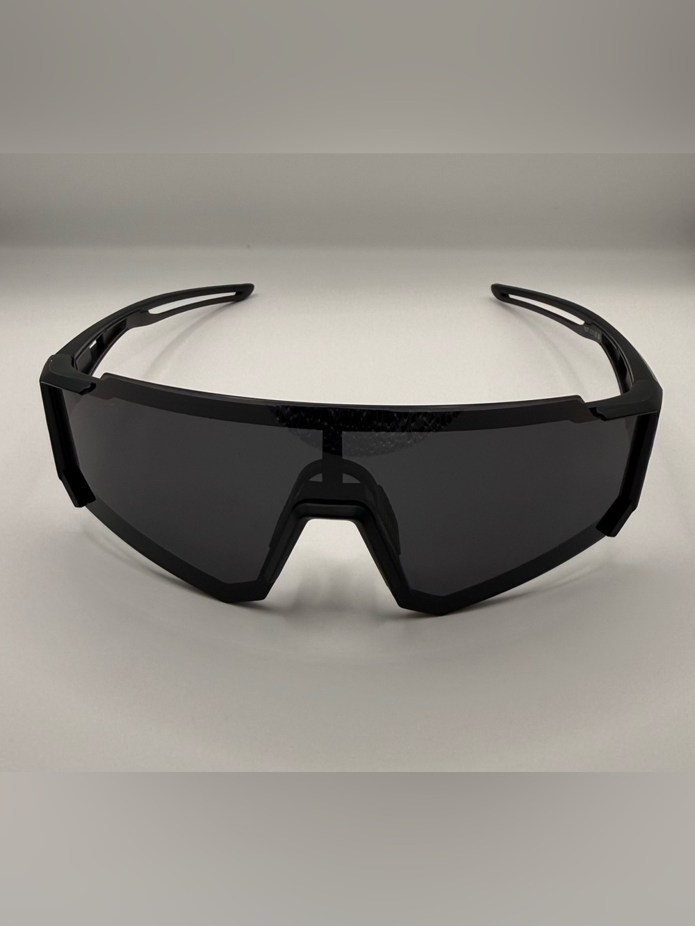 Black Shield Wrap Sport Sunglasses UV400 Cycling Running Unisex
